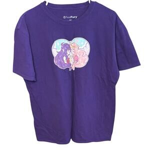 TeeFury XL Purple Graphic Tee Anime Princess Bubblegum Marceline